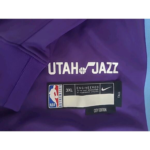 Utah Jazz Purple Dri Fit Nike Zip Coaches Jacket Jacket Size 3XLT New MSRP $140 - Picture 5 of 8